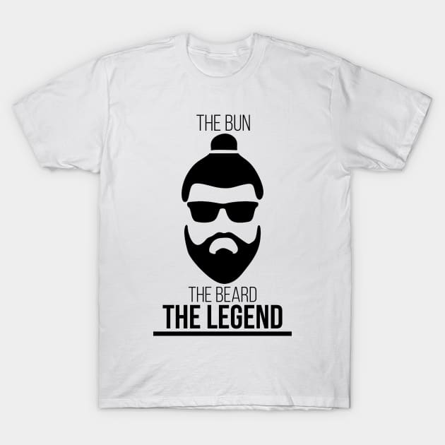 The bun, the beard, the legend T-Shirt by Mandz11